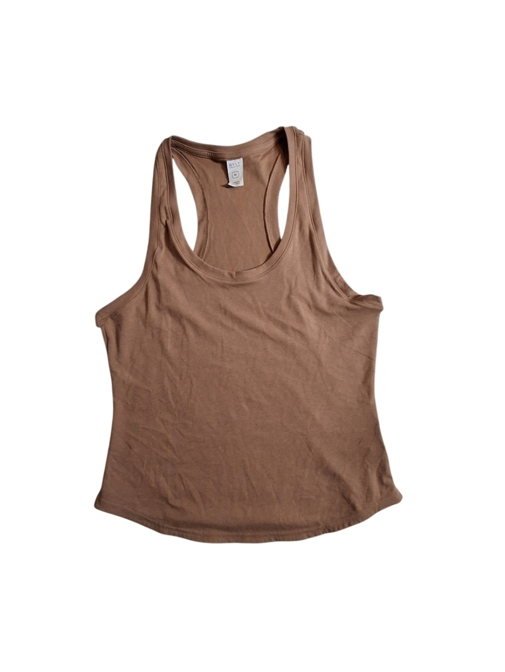 BYLT Women’s Tank Top Women Size Medium Beige Racerback Gym Athletic